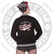 Dragstrip Clothing Womens Retro Baseball Jacket Dilligaf Print!